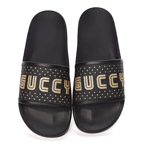 gucci guccy black 40 slide|affordable Gucci slides.